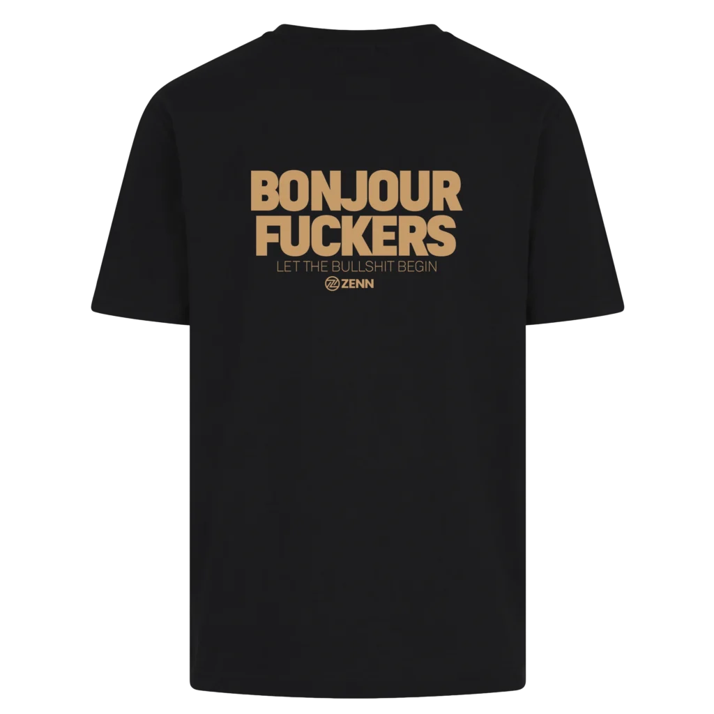 Črna majica Bonjour F*ckers ZENN