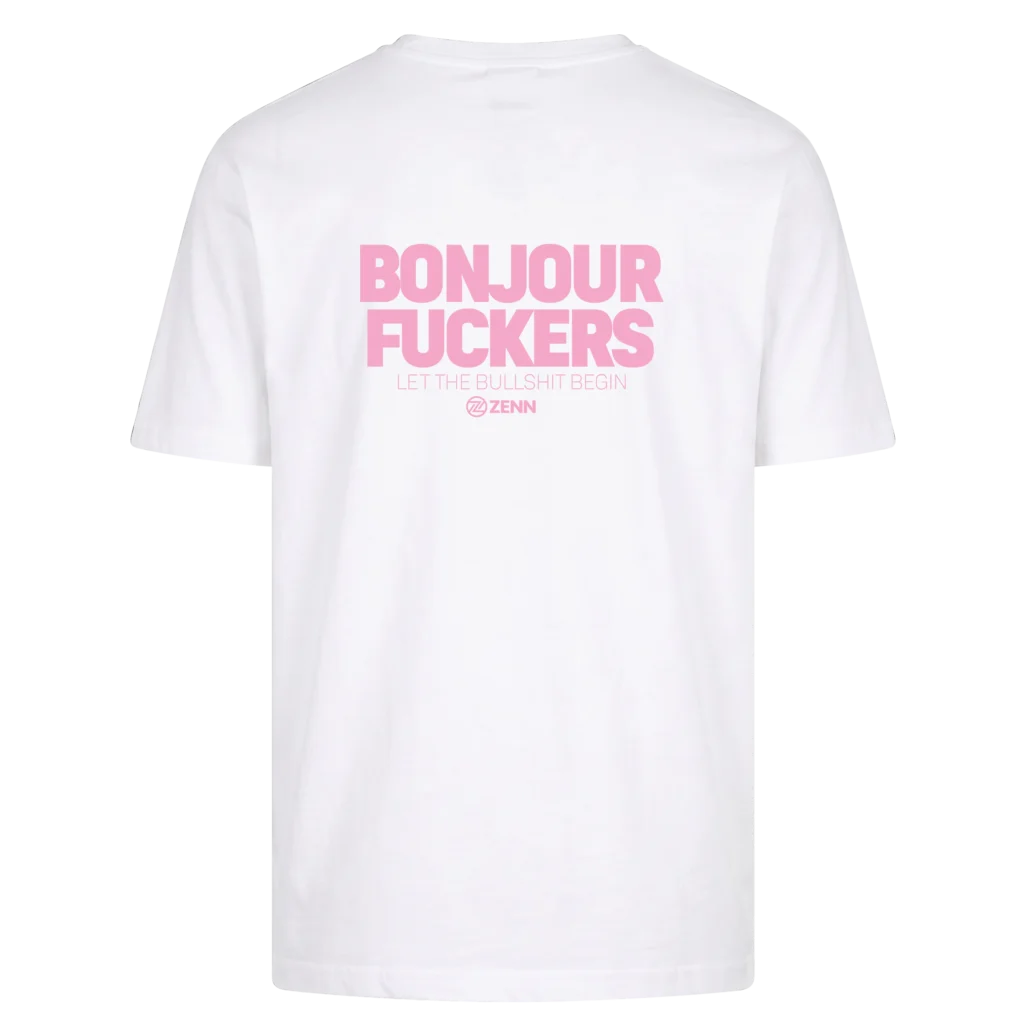 Bela majica Bonjour F*ckers ZENN