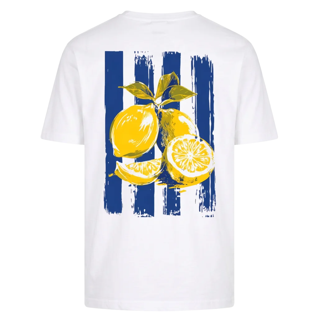 Bela majica Mediterranean Lemon ZENN