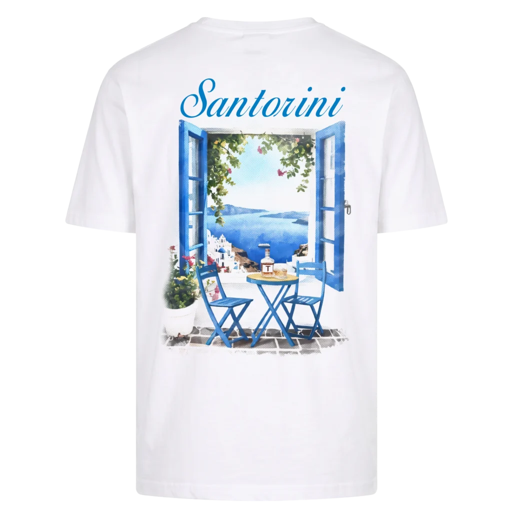 Bela majica Santorini ZENN
