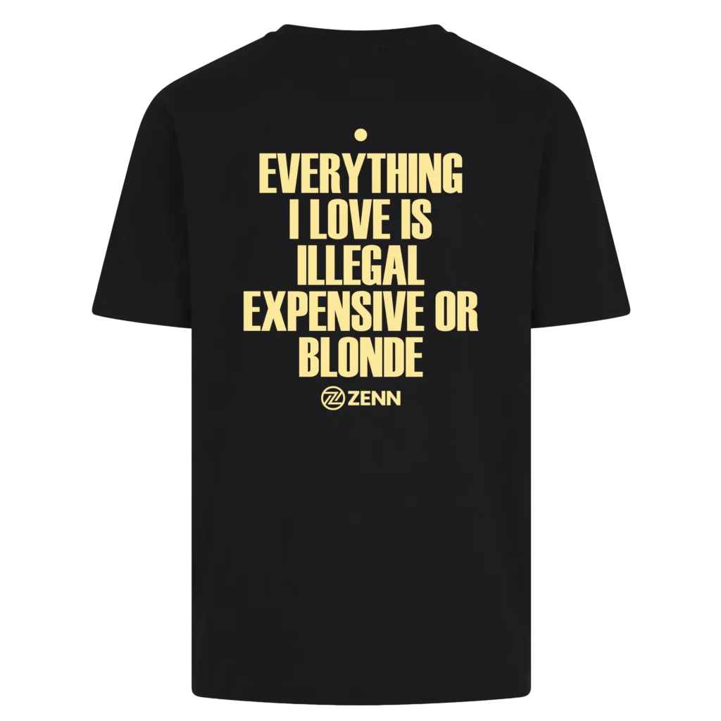 Črna majica Expensive Or Blonde ZENN
