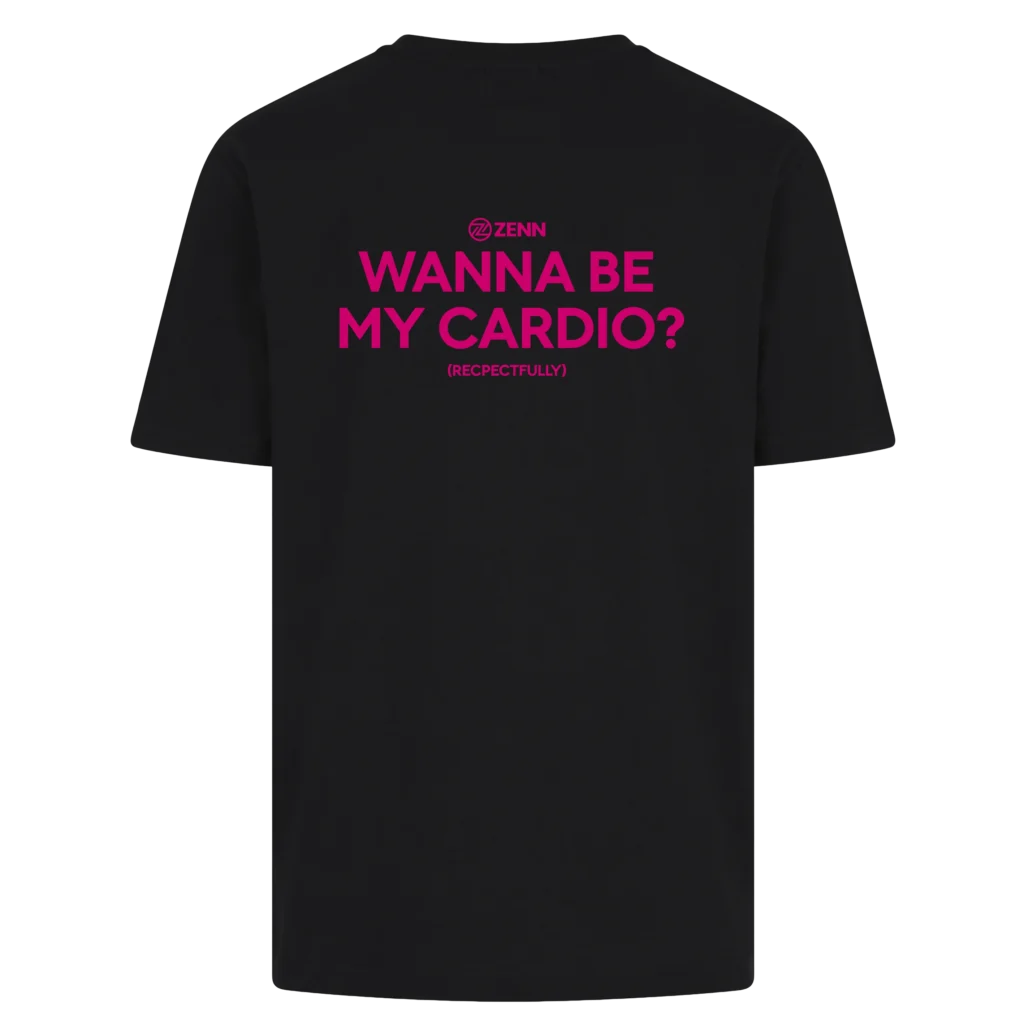 Črna majica Wanna Be My Cardio? ZENN